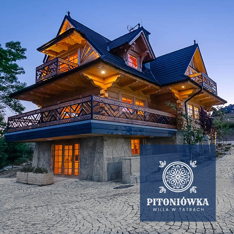 Widok na willę Pitoniówkę w Kościelisku