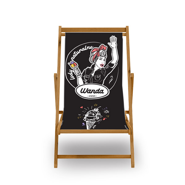 Leżaki reklamowe z logo lodziarni