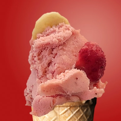 lody bananowo-truskawkowe