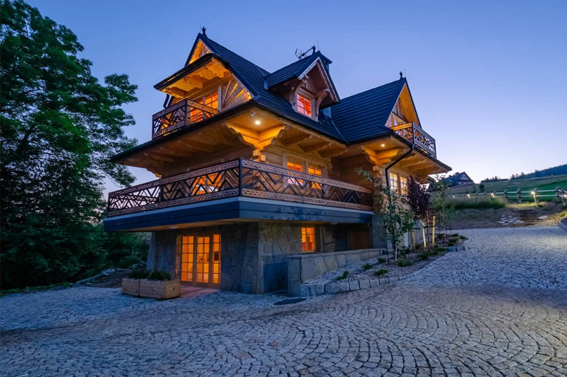 widok na tatry i Giewont z Willa Pitoniówka